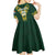 Custom South Africa 2024 Rugby Kid Short Sleeve Dress Go Springboks Protea Pattern - Wonder Print Shop