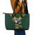 Custom South Africa 2024 Rugby Leather Tote Bag Go Springboks Protea Pattern - Wonder Print Shop