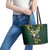 Custom South Africa 2024 Rugby Leather Tote Bag Go Springboks Protea Pattern - Wonder Print Shop