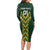 Custom South Africa 2024 Rugby Long Sleeve Bodycon Dress Go Springboks Protea Pattern - Wonder Print Shop