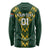 Custom South Africa 2024 Rugby Long Sleeve Shirt Go Springboks Protea Pattern - Wonder Print Shop