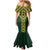 Custom South Africa 2024 Rugby Mermaid Dress Go Springboks Protea Pattern - Wonder Print Shop