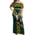 Custom South Africa 2024 Rugby Off Shoulder Maxi Dress Go Springboks Protea Pattern - Wonder Print Shop