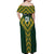 Custom South Africa 2024 Rugby Off Shoulder Maxi Dress Go Springboks Protea Pattern - Wonder Print Shop