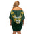 Custom South Africa 2024 Rugby Off Shoulder Short Dress Go Springboks Protea Pattern - Wonder Print Shop