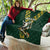 Custom South Africa 2024 Rugby Quilt Go Springboks Protea Pattern