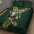 Custom South Africa 2024 Rugby Quilt Bed Set Go Springboks Protea Pattern - Wonder Print Shop