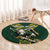 Custom South Africa 2024 Rugby Round Carpet Go Springboks Protea Pattern