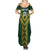 Custom South Africa 2024 Rugby Summer Maxi Dress Go Springboks Protea Pattern - Wonder Print Shop