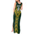 Custom South Africa 2024 Rugby Tank Maxi Dress Go Springboks Protea Pattern - Wonder Print Shop