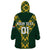 Custom South Africa 2024 Rugby Wearable Blanket Hoodie Go Springboks Protea Pattern - Wonder Print Shop