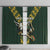 Custom South Africa 2024 Rugby Window Curtain Go Springboks Protea Pattern - Wonder Print Shop