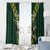 Custom South Africa 2024 Rugby Window Curtain Go Springboks Protea Pattern - Wonder Print Shop