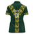 Custom South Africa 2024 Rugby Women Polo Shirt Go Springboks Protea Pattern - Wonder Print Shop