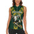 Custom South Africa 2024 Rugby Women Sleeveless Polo Shirt Go Springboks Protea Pattern - Wonder Print Shop