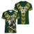 Custom South Africa 2024 Rugby Women V-Neck T-Shirt Go Springboks Protea Pattern - Wonder Print Shop