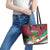 Personalized Maldives Independence Day 1965 Leather Tote Bag Dhivehi Raajjeyge Jumhooriyyaa - Wonder Print Shop