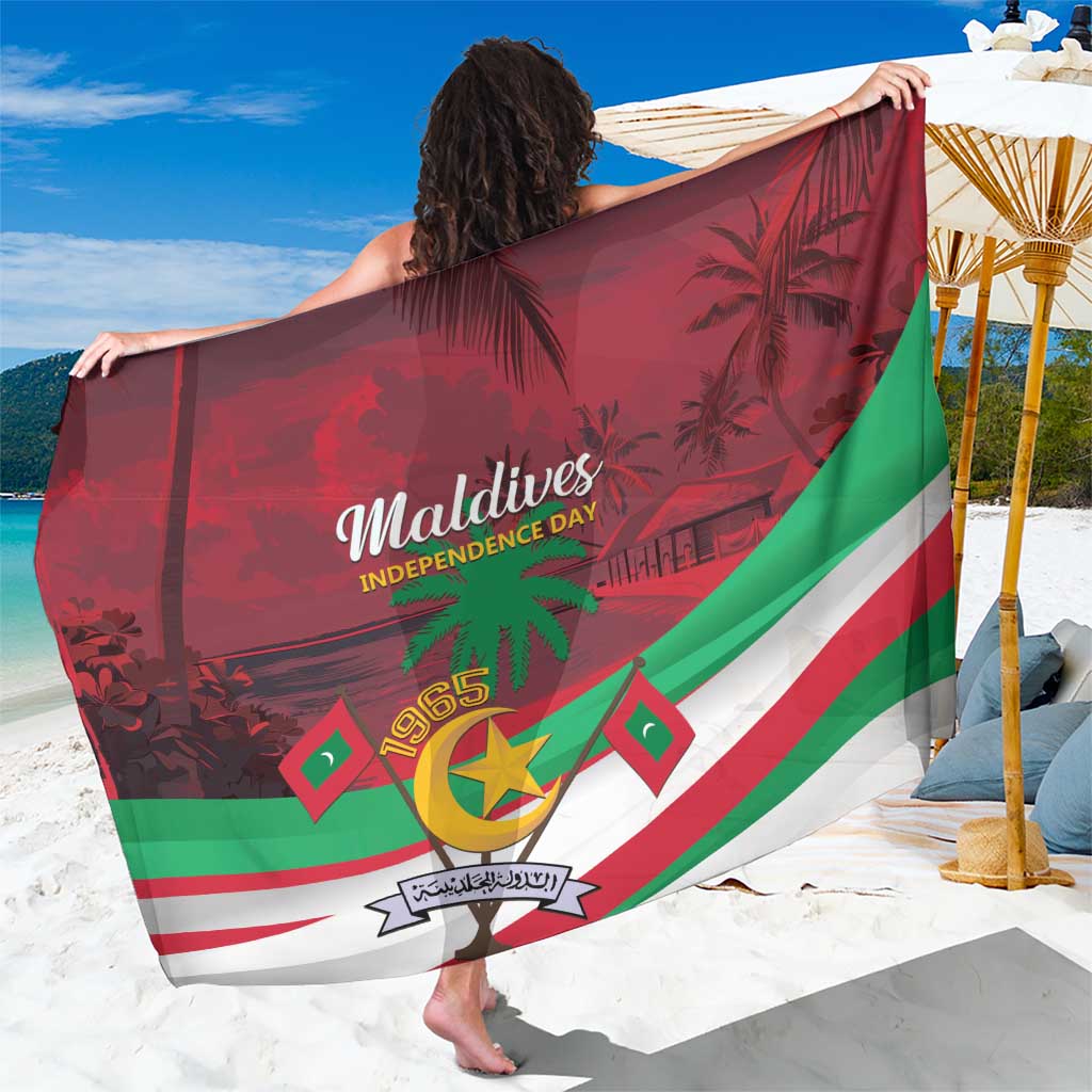 Personalized Maldives Independence Day 1965 Sarong Dhivehi Raajjeyge Jumhooriyyaa LT01 44 x 66 in...