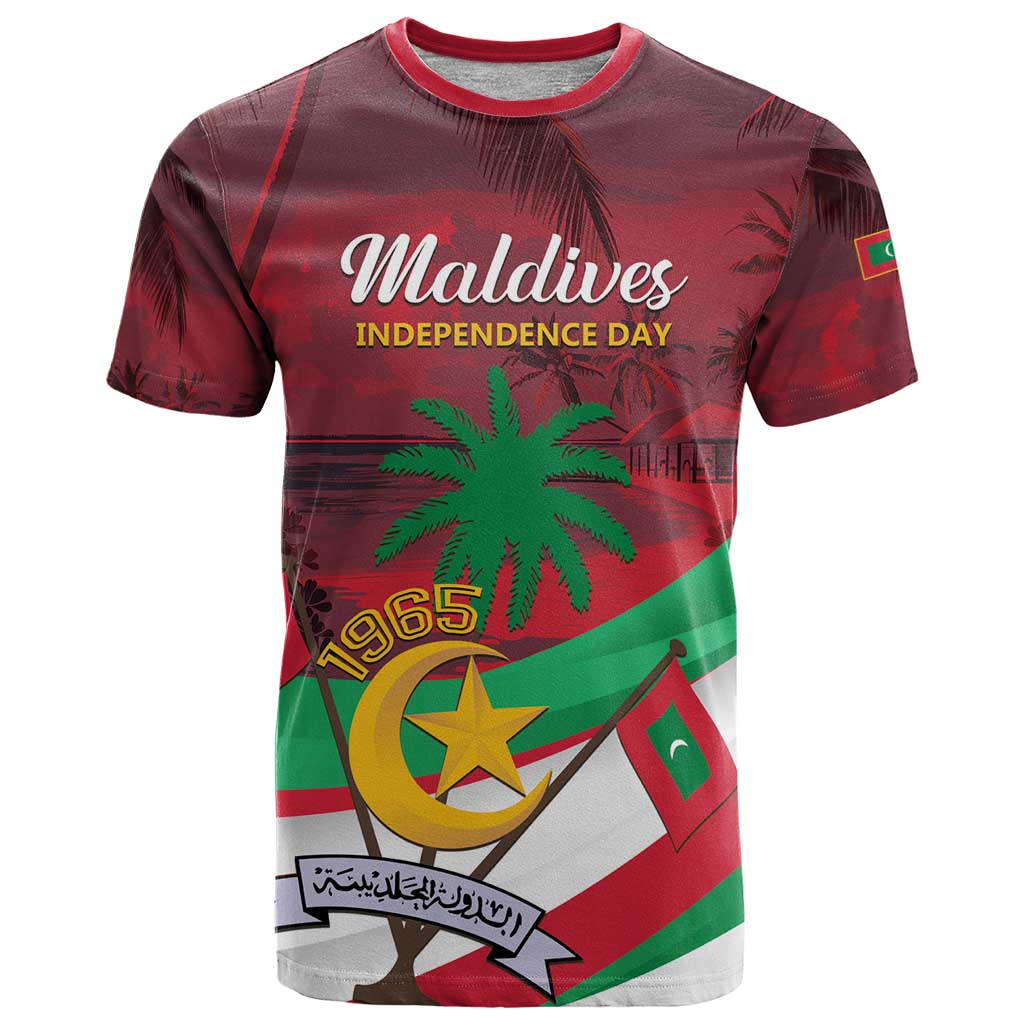 Personalized Maldives Independence Day 1965 T Shirt Dhivehi Raajjeyge Jumhooriyyaa - Wonder Print Shop