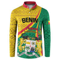 Colorful button sweatshirt with Benin graphic and 'August Independence Day' text