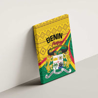 Benin Independence Day canvas wall art leaning on wall, with 'August' and 'BENIN' text