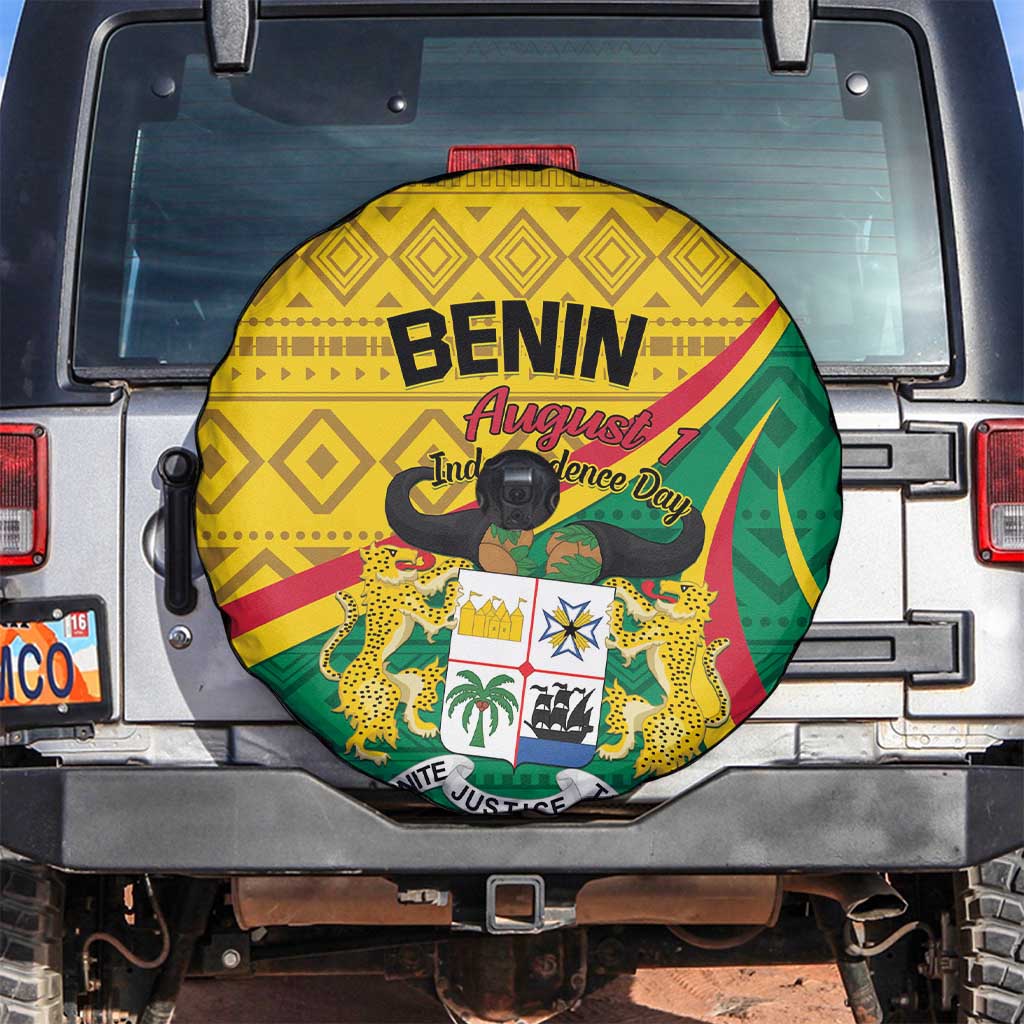 Personalized Benin Independence Day 1960 Spare Tire Cover Fraternite Justice Travail - Wonder Print Shop