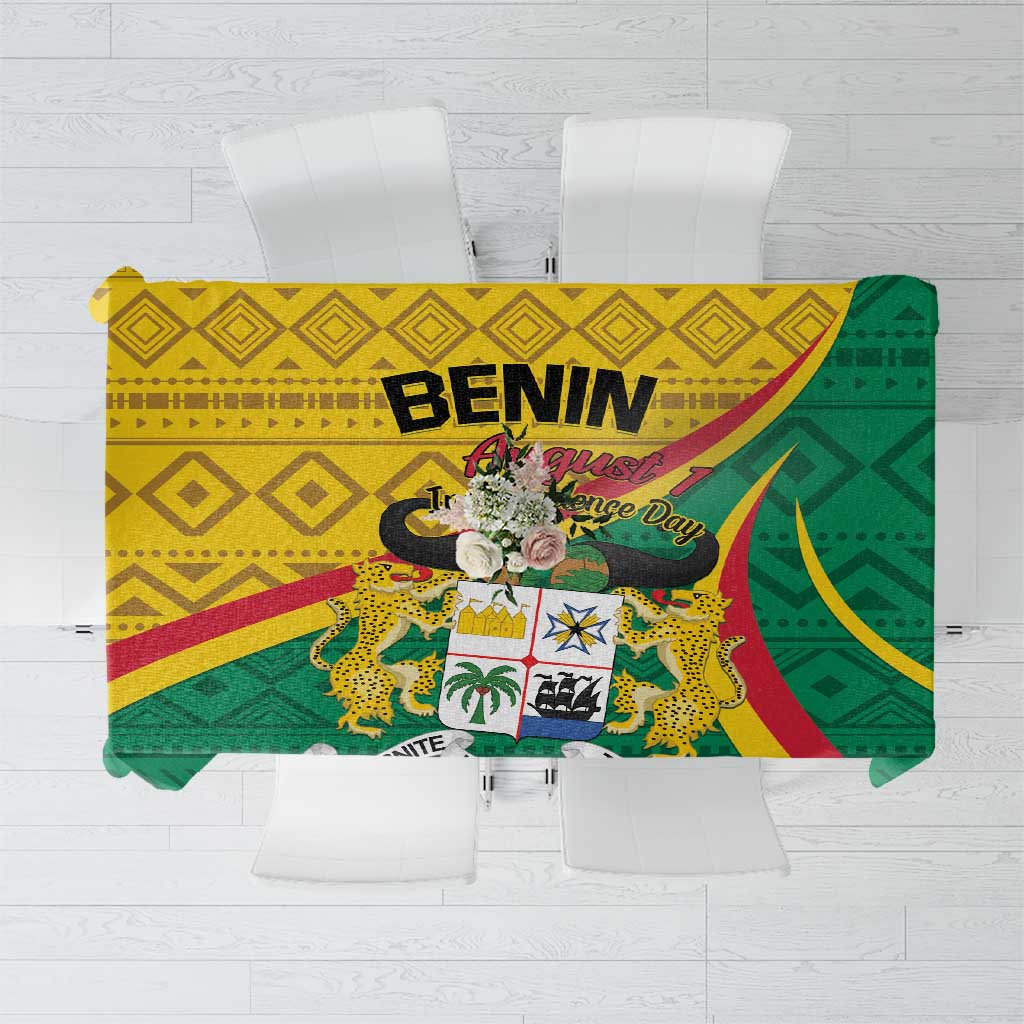 Personalized Benin Independence Day 1960 Tablecloth Fraternite Justice Travail - Wonder Print Shop