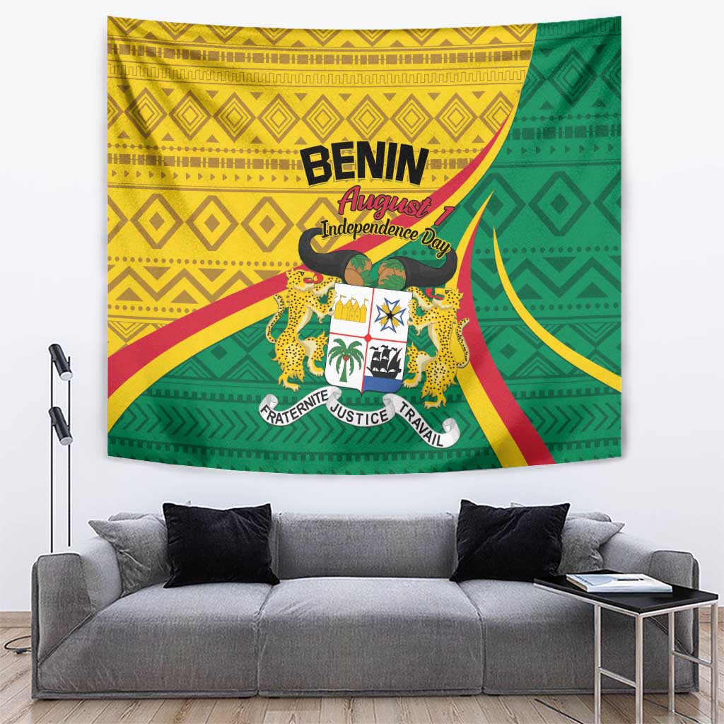 Personalized Benin Independence Day 1960 Tapestry Fraternite Justice Travail