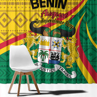 Personalized Benin Independence Day 1960 Window Curtain Fraternite Justice Travail LT01 With Hook...