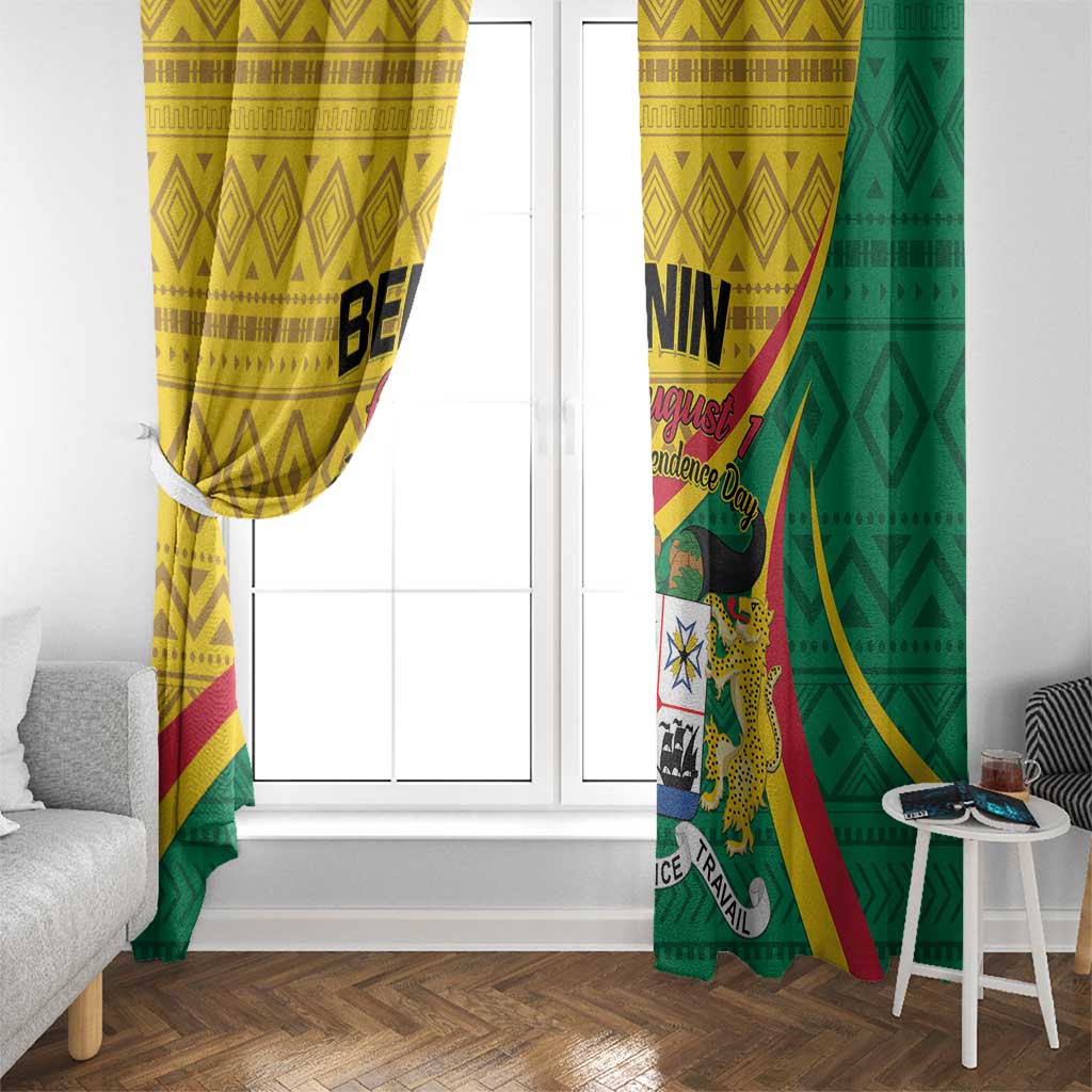 Personalized Benin Independence Day 1960 Window Curtain Fraternite Justice Travail LT01 With Hook...