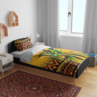 Jamaica Independence Day 1962 Bedding Set Jumieka Streamertail Reggae Pattern