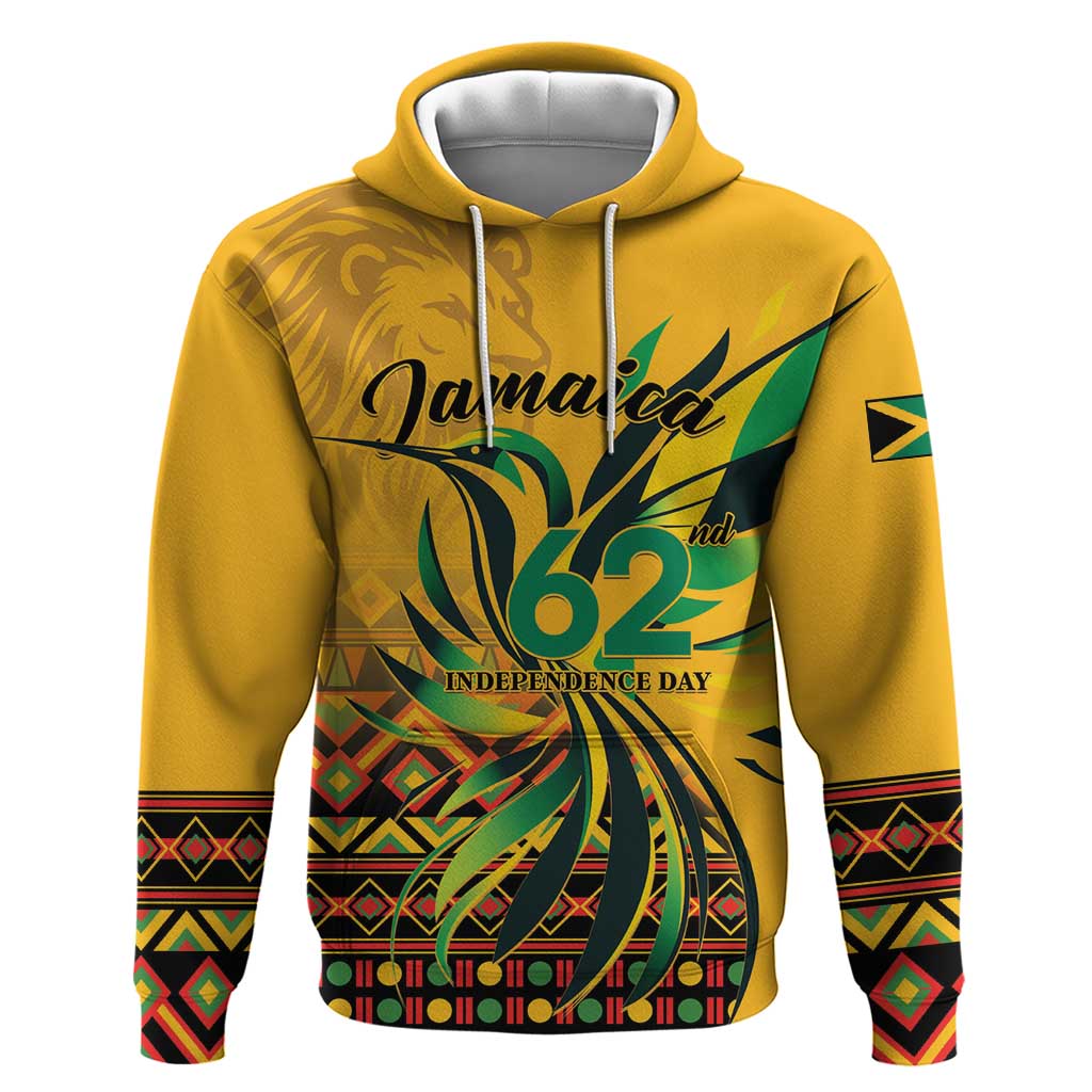 Personalized Jamaica Independence Day 1962 Hoodie Jumieka Streamertail Reggae Pattern - Wonder Print Shop