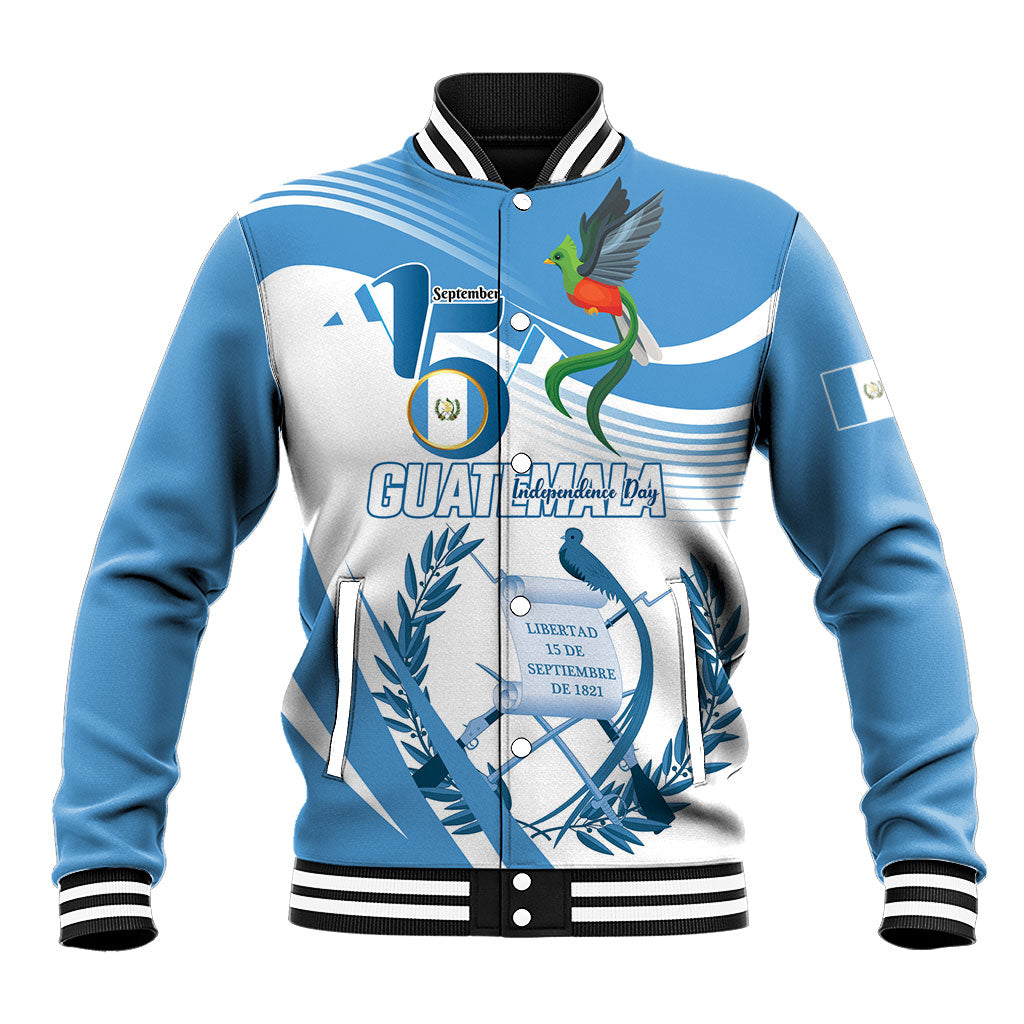 Personalized Guatemala 15 Septiembre 1821 Baseball Jacket Happy Independence Day