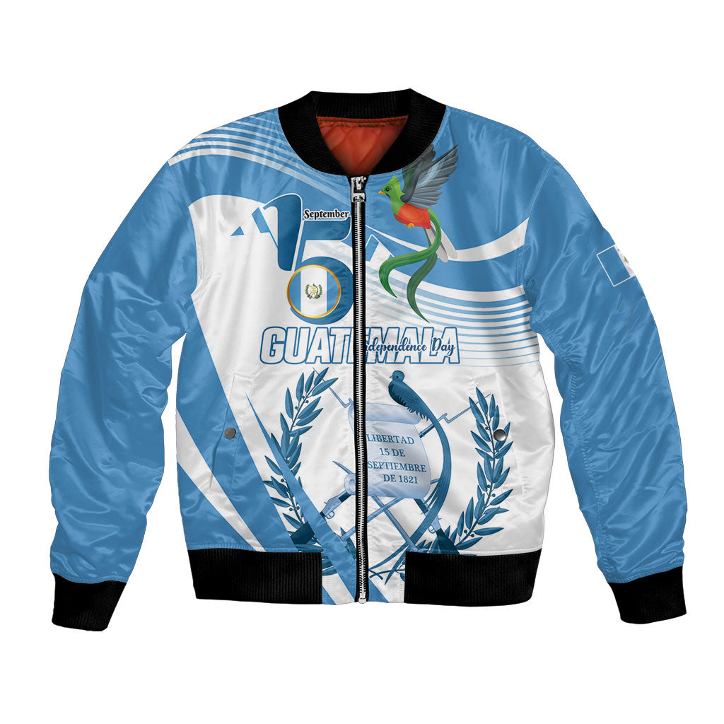 Personalized Guatemala 15 Septiembre 1821 Bomber Jacket Happy Independence Day