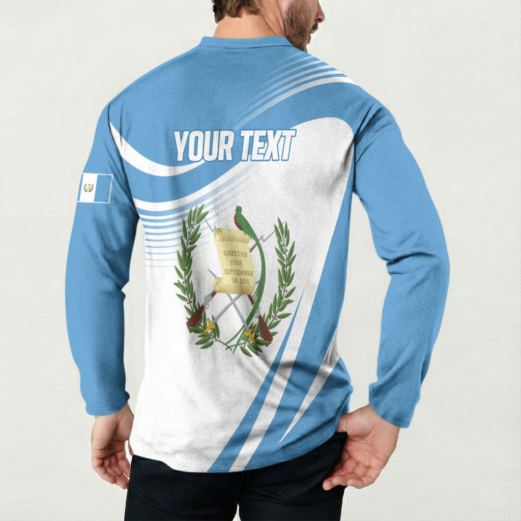 Personalized Guatemala 15 Septiembre 1821 Button Sweatshirt Happy Independence Day