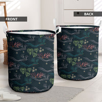 Guatemala Quetzal Bird Pattern Laundry Basket Embroidery Effect