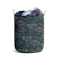 Guatemala Quetzal Bird Pattern Laundry Basket Embroidery Effect