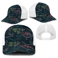 Guatemala Quetzal Bird Pattern Baseball Net Cap Embroidery Effect