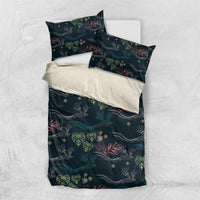 Guatemala Quetzal Bird Pattern Bedding Set Embroidery Effect