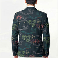 Guatemala Quetzal Bird Pattern Blazer Embroidery Effect