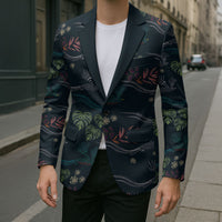Guatemala Quetzal Bird Pattern Blazer Embroidery Effect