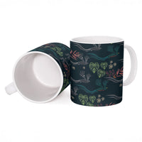 Guatemala Quetzal Bird Pattern Ceramic Mug Embroidery Effect