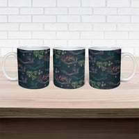 Guatemala Quetzal Bird Pattern Ceramic Mug Embroidery Effect