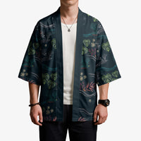 Guatemala Quetzal Bird Pattern Kimono Embroidery Effect