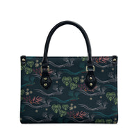 Guatemala Quetzal Bird Pattern Leather Bag Embroidery Effect