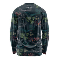 Guatemala Quetzal Bird Pattern Long Sleeve Shirt Embroidery Effect