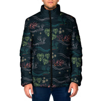 Guatemala Quetzal Bird Pattern Padded Jacket Embroidery Effect