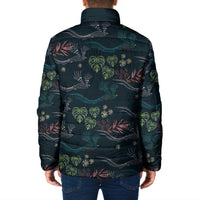 Guatemala Quetzal Bird Pattern Padded Jacket Embroidery Effect