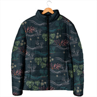 Guatemala Quetzal Bird Pattern Padded Jacket Embroidery Effect