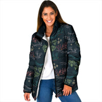Guatemala Quetzal Bird Pattern Padded Jacket Embroidery Effect